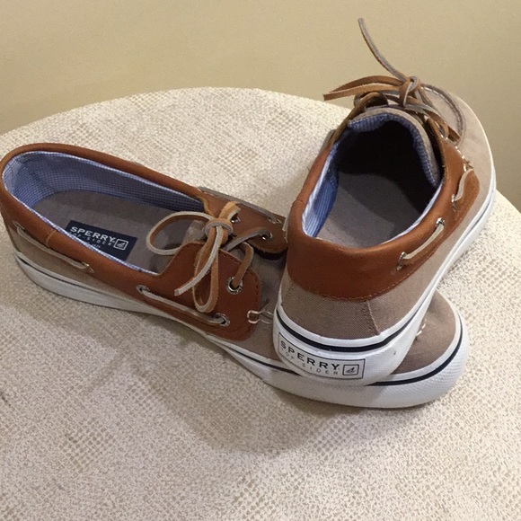 *EUC* Sperry tan canvas boat shoe. Size 11B. - Picture 3 of 8